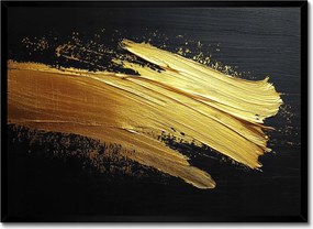 Poszter fekete keretben 70x50 Arany csillogás ecsettel