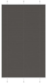 pliszírozott redőny fekete 115x200 cm szövetszélesség 114,4 cm