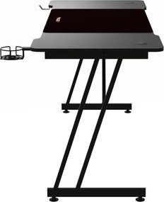 NERO karbon gamer asztal 140 × 60 cm