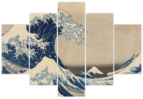 Kép - Katsushika Hokusai, Under the Wave off Kanagawa, reprodukciók (150x105 cm)