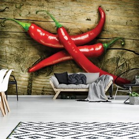 Fotótapéta - Chili paprika a fán (152,5x104 cm)