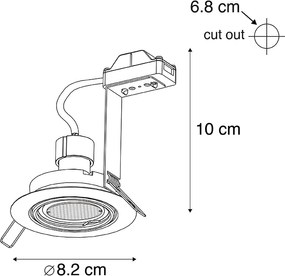 Okos süllyesztett spot fekete, WiFi GU10 állítható - Ude Honey