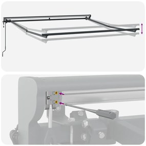 Automatikus Kihúzható Napernyő - Antracit 300x250 cm