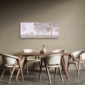 Kép - Monokróm erdő (120x50 cm)