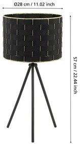 Eglo 99526 - Asztali lámpa MARASALES 1xE27/40W/230V