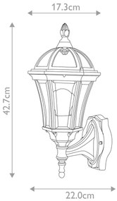 Garden Zone - Kültéri fali lámpa LEDBURY 1xE27/100W/230V IP44