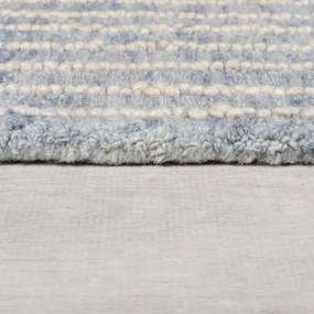 Világoskék kézi szövésű gyapjú szőnyeg 160x230 cm Memphis Wool – Flair Rugs