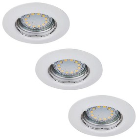 Rabalux 1046 - KÉSZLET 3xLED Beépíthető lámpa LITE 3xGU10-LED/3W/230V