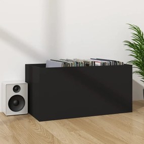 fekete szerelt fa lemeztároló doboz 71 x 34 x 36 cm
