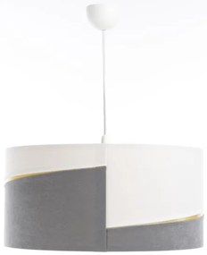 Csillár zsinóron SWING 1xE27/60W/230V szürke/fehér/arany