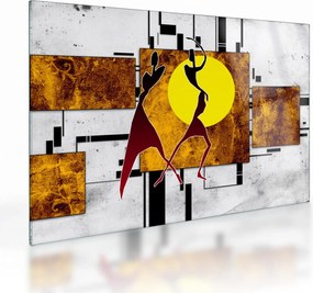 Egy őskori festmény képe (üvegen) (70x50 cm)