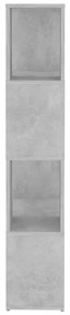 betonszürke térelválasztó könyvszekrény 60 x 24 x 124,5 cm