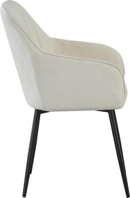 Design fotel, krémszínű/fekete, VAJRO