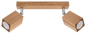 Sollux SL.1036 - Spotlámpa KEKE 2xGU10/40W/230V tölgy