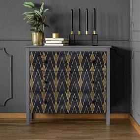 Ragnar fekete-aranyszínű dekorációs bútortapéta - Ambiance