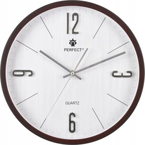 Közepes Barna Szürke Kerek Csendes Falióra Perfect PW355 34 cm