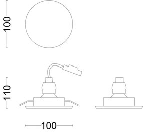 Philips - LED Fürdőszobai beépíthető lámpa FRESCO LED/4,6W/230V IP23