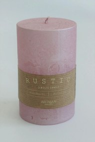 Rózsaszín illatgyertya RUSTIC METALIC 11cm