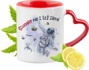 Sógornak Piros Bögre Szív Alakú Füllel Ajándék