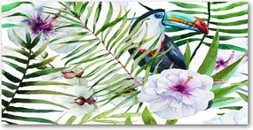 Fotó-kép edzett üveg Tukán trópus 140x70