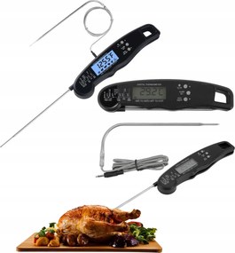 Konyhai Digitális Hőmérő Élelmiszer Hús Steak LCD Szondával