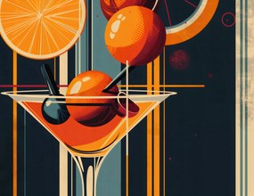 Poszter 65x50cm Koktél stílus