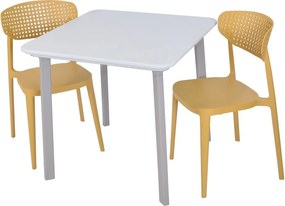 ITALIA BALCONY Műanyag asztal világos szürke