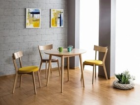 Akciós NELSON étkezőasztal méz tölgy dekorasztallappal 90x90 II. osztály