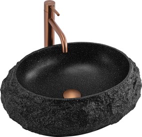 Rea Mika, pultra szerelhető mosdó 480x380x155 mm, kőutánzat, REA-U4333