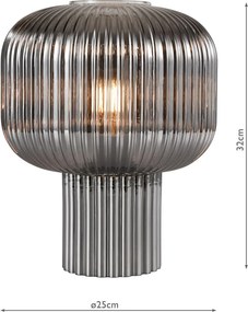 Dar Lighting modern asztali lámpa demarius füstös dardem4210
