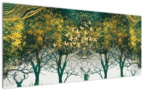 Kép - Szarvas a zöld erdőben (120x50 cm)