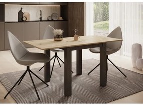 Bővíthető étkezőasztal ZARO artisan tölgy/fekete