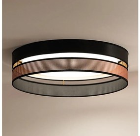 Duolla Duolla-LED Mennyezeti lámpa ROLLER DUO SHINY LED/24W/230V átm. 45 cm fekete/réz DU604161