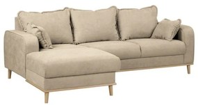 Bézs sarokkanapé (bal oldali) Beata – Ropez