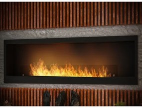 InFire - Beépített BIO kandalló 150x50 cm 4,2kW fekete