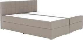 Boxspring típusú ágy 160x200, szürkésbarna taupe, FERATA TV KOMFORT