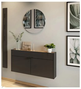 Antracitszürke-natúr színű előszoba bútor Ameca – Germania