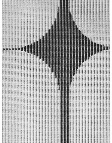 Fekete-fehér kerek kültéri-beltéri szőnyeg ø 160 cm Duet Bowen – NORTHRUGS