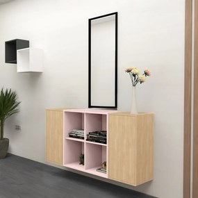 Boxie nyitott fali szekrény 80x80x37 cm pink