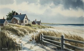 Dekoratív Fotótapéta Hálószoba Strand dűnék 416x254 Ragasztó