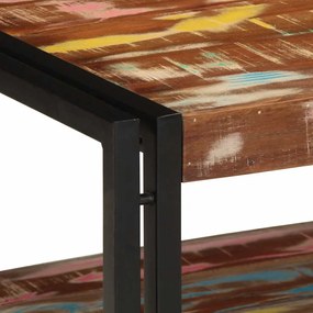 dohányzóasztal többszínű 90x50x38cm tömörfa újrahasznosított fa