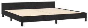 fekete bársony ágykeret matrac nélkül 200 x 200 cm