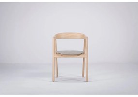 Muna étkezőszék tömör tölgyből, szürke ülőrésszel - Gazzda