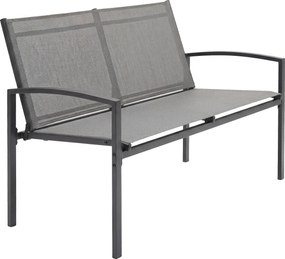 Outsunny 2 személyes időjárásálló fém kerti pad légáteresztő ülés és ívelt kartámasz — ergonomikus, 220 kg | Aosom