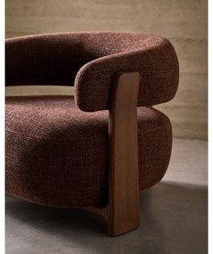 Barna zsenília fotel Granite – Kave Home