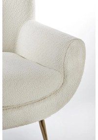 Krémszínű buklé fotel Vinstra – Light &amp; Living