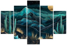 Kép - Türkiz éjszaka (150x105 cm)