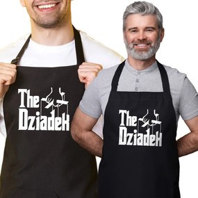 Konyhai kötény fekete "a nagypapa", ajándék nagypapa napjára