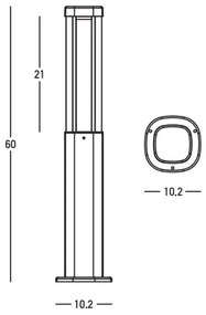 Zambelis E355 - LED Kültéri lámpa LED/7W/230V 3000K IP54 antracit