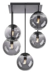 JUST LIGHT. 14602-18 - Csillár rúdon WIDOW 5xE14/25W/230V fekete